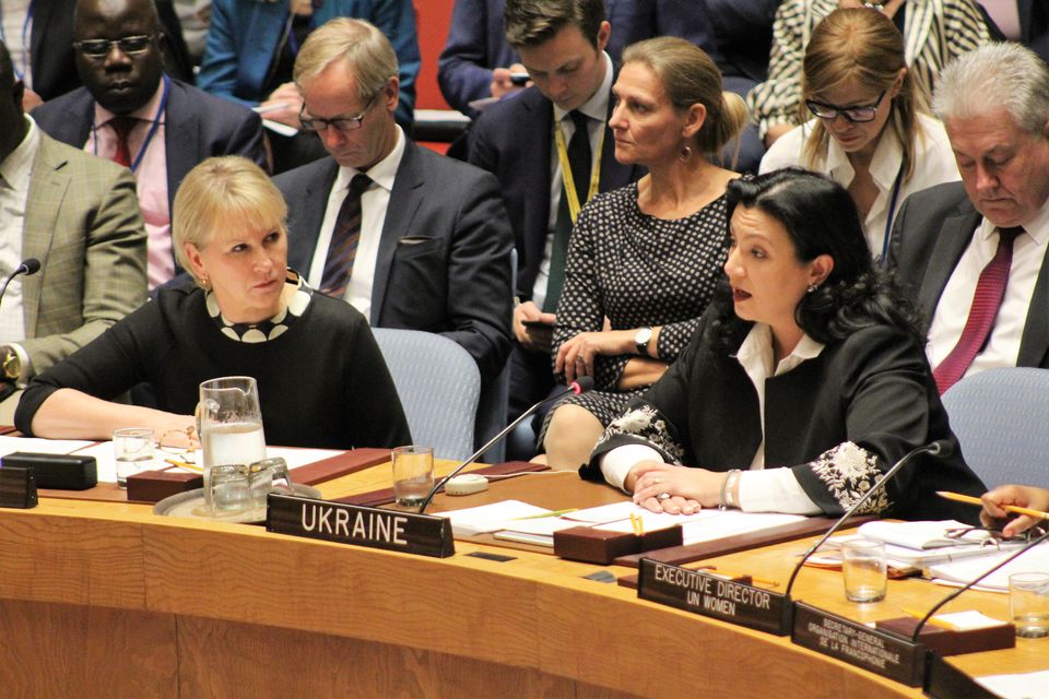  Statement by Ms. Ivanna Klympush-Tsintsadze, Deputy Prime Minister of Ukraine for European and Euro-Atlantic Integration, at the UNSC Open debate on Women, Peace and Security