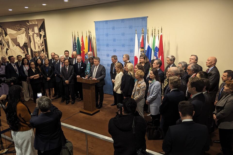 Joint Press Stakeout  in Response to the Russian Federation’s Organization of Presidential Elections in the Temporarily Occupied Territories  of Ukraine
