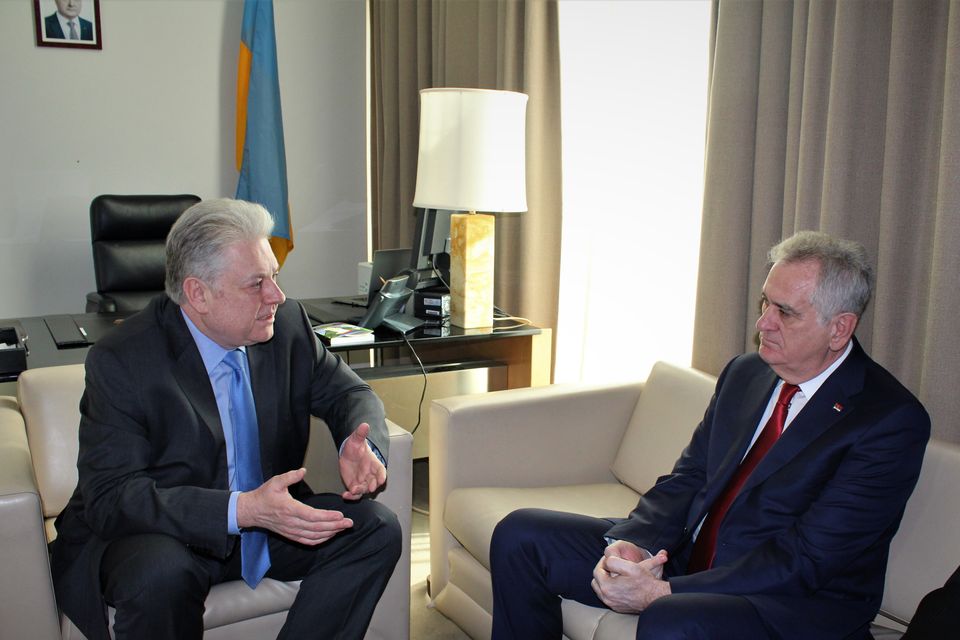Володимир Єльченко як Голова Ради Безпеки ООН зустрівся з Президентом Сербії Т.Ніколичем
