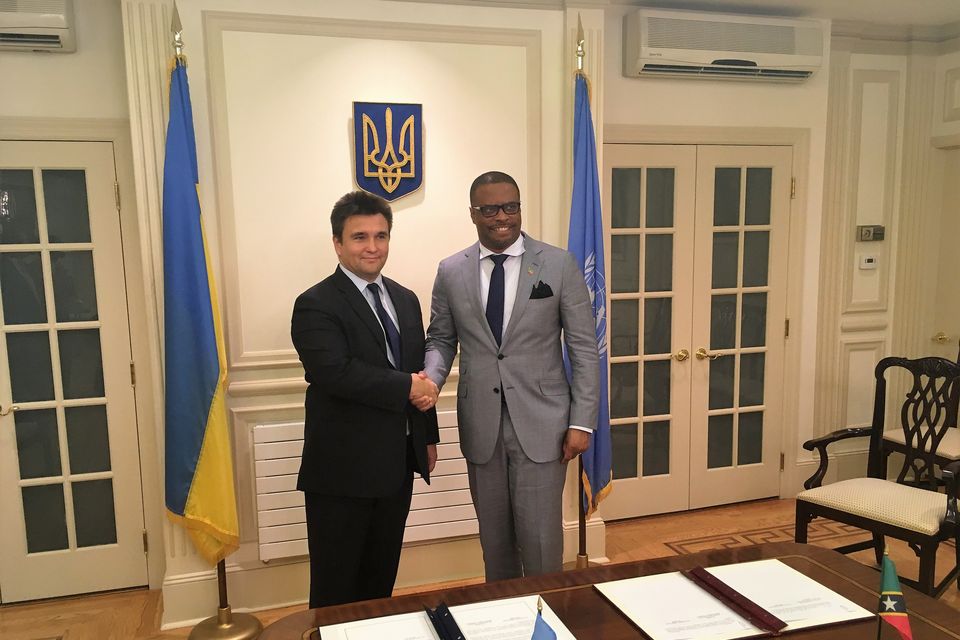 Ukraine and the Federation of Saint Christopher (Saint Kitts) and Nevis concluded an Agreement on mutual abolition of visa requirements