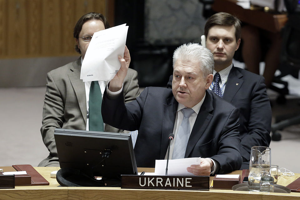 Коментар Володимира Єльченка в РБ ООН у відповідь на заяву делегації Росії щодо миротворчої операції ООН на сході України