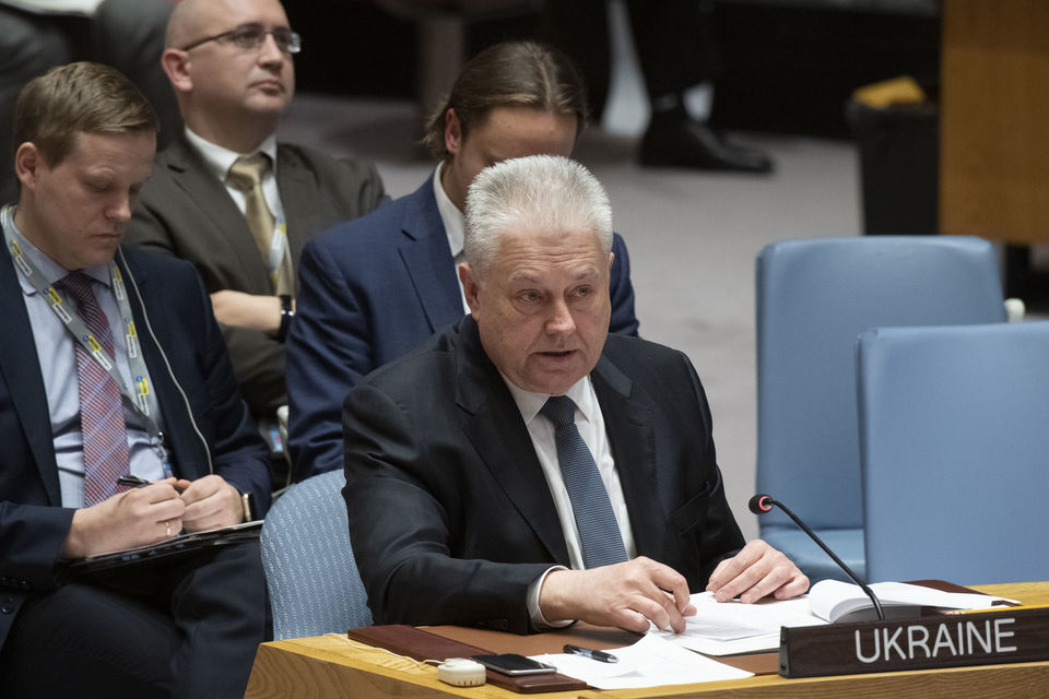 Виступ Постійного представника України при ООН Володимира Єльченка на засіданні Ради Безпеки ООН щодо ситуації на Донбасі